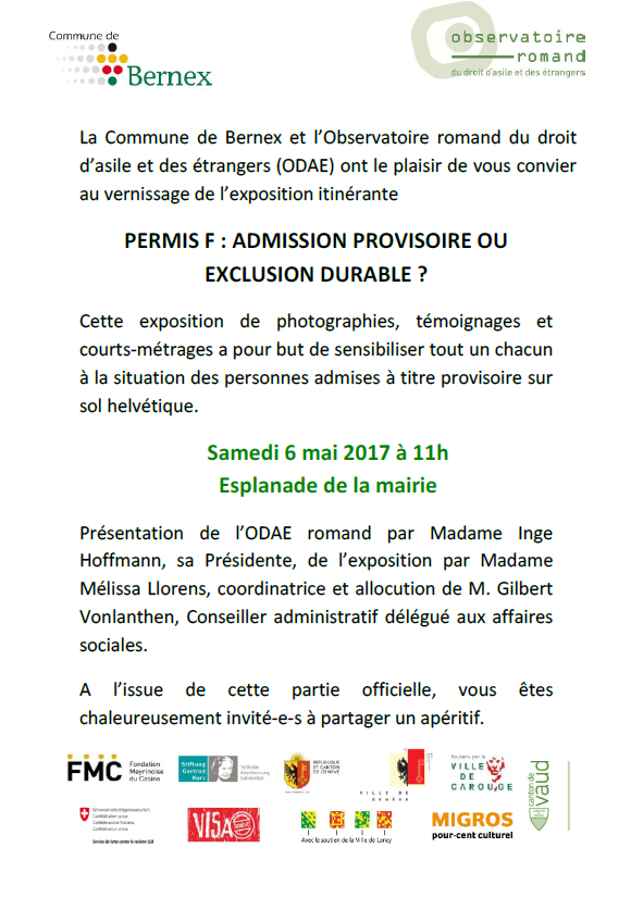 Invitation vernissage bernex